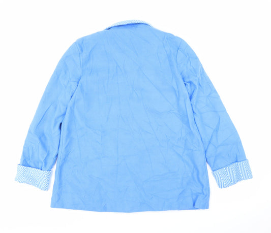 Womens UK Size S Anne De Lancay Blue Overcoat