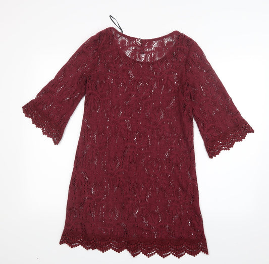 Divided by H&M Womens Red Knit Basic Blouse Size 10