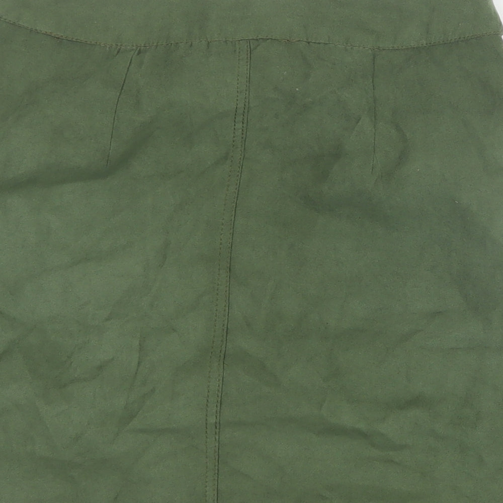 Missguided Womens Green Mini Skirt Size 6