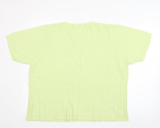 Berkertex Womens Green Basic T-Shirt Size 22