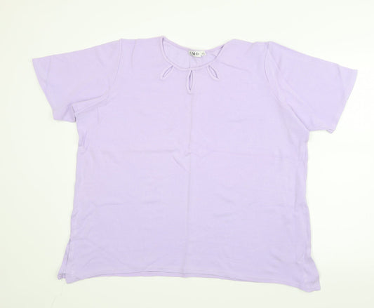 CMD Womens Purple Basic T-Shirt Size 2XL