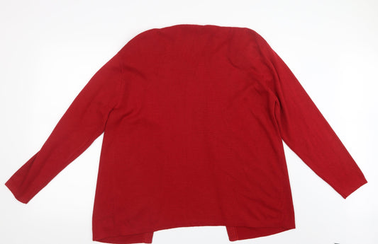 Fabrizio Womens Red Knit Cardigan Jumper Size M