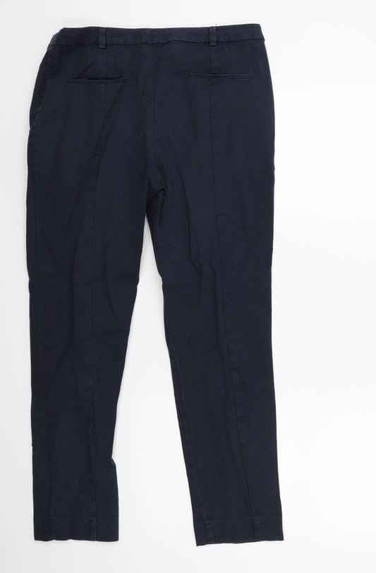 Womens UK Size 12 Oasis Regular Fit Black Trousers