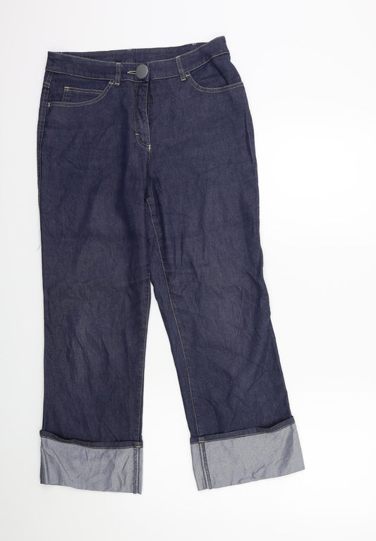 Womens UK Size 28 in Yessica Regular Fit Cropped Blue Jeans