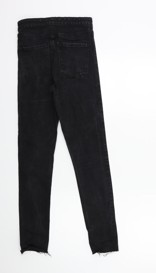 Denim & Co. Womens Black Denim Skinny Jeans Size 10 L28 in