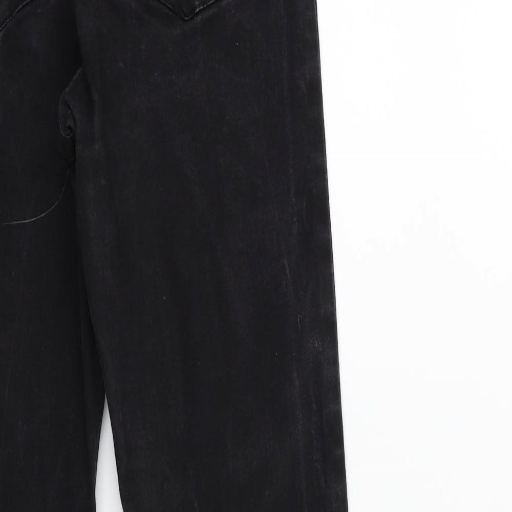 Denim & Co. Womens Black Denim Skinny Jeans Size 10 L28 in