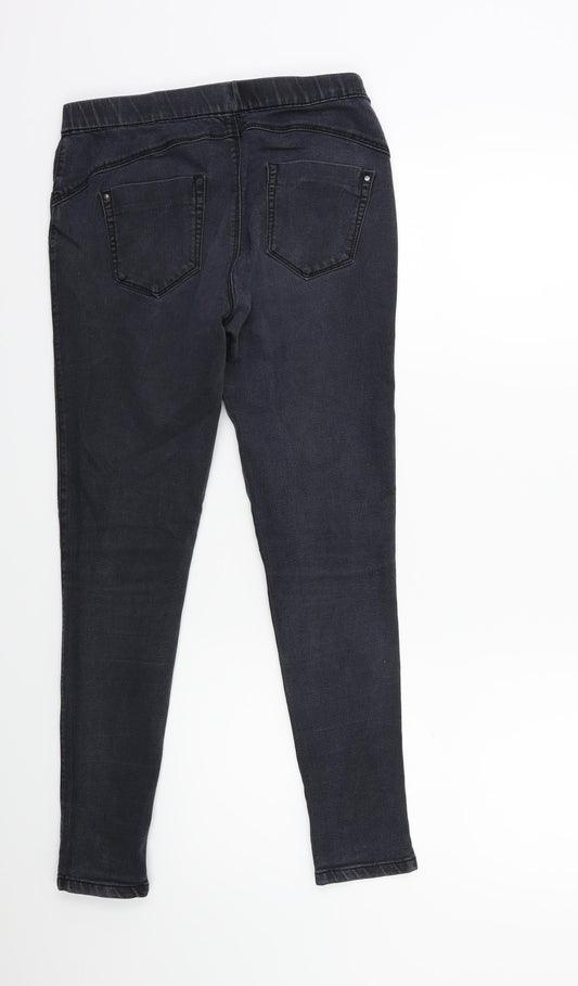 Denim & Co. Womens Grey Denim Jegging Jeans Size 8 L25 in