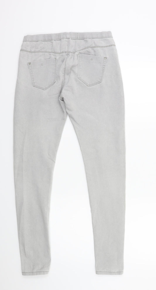 Denim & Co. Womens Grey Denim Jegging Jeans Size 8 L29 in