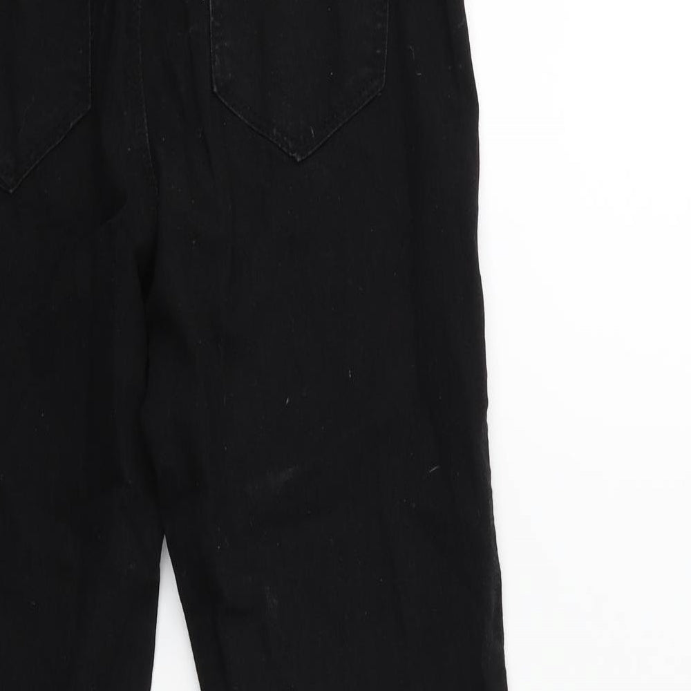 Denim & Co. Womens Black Denim Jegging Jeans Size 8 L25 in