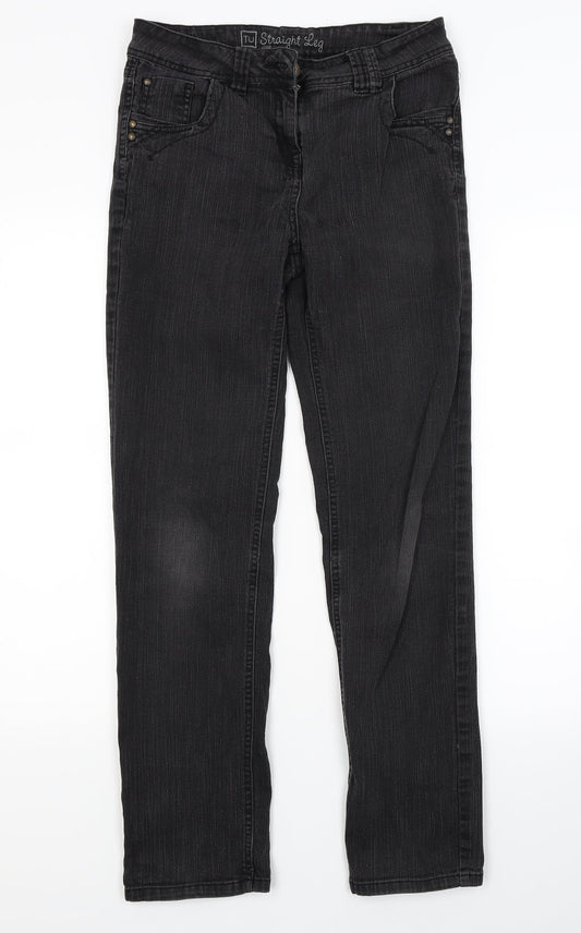 Tu Womens Black Denim Skinny Jeans Size 10 L27 in