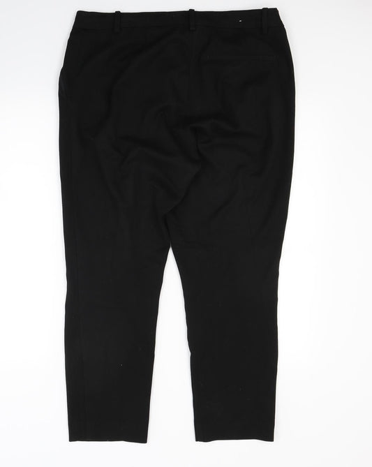H&M Womens Black Trousers Size 14 L25 in