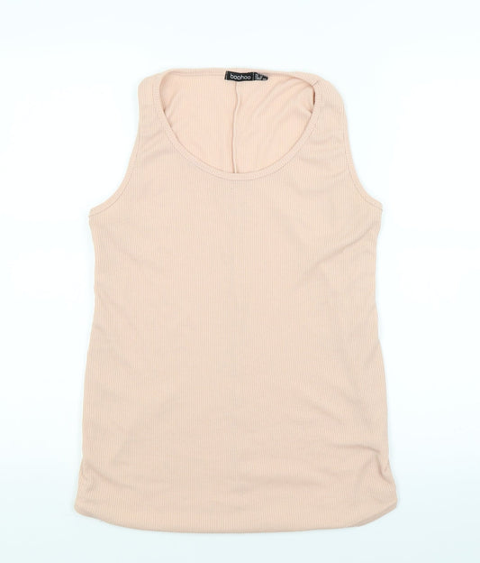 Womens UK Size 12 Boohoo Pink Basic Tank