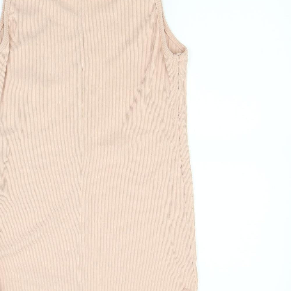 Womens UK Size 12 Boohoo Pink Basic Tank