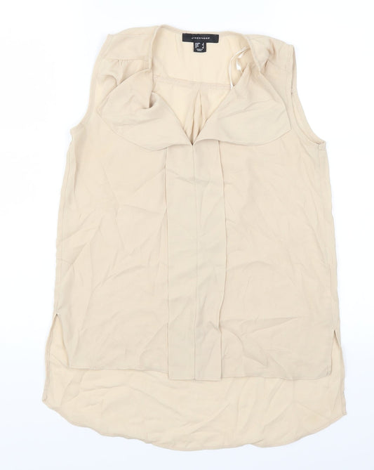 Womens UK Size 6 Atmosphere Beige Basic Tank
