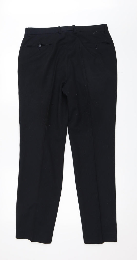 Matalan Mens Black Trousers Size 32 in L30 in