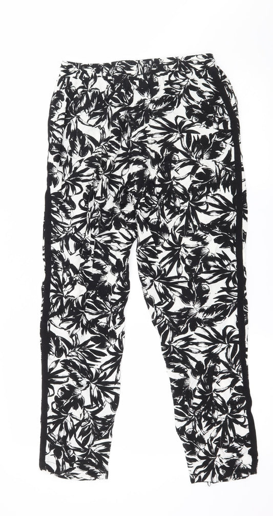 Womens UK Size 8 Dorothy Perkins Regular Fit Black Trousers