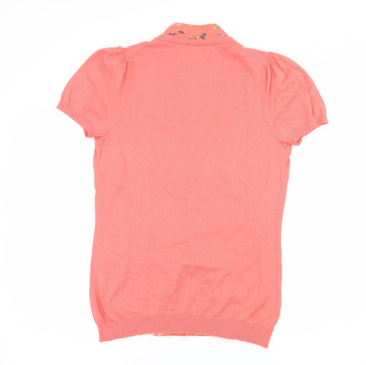 Womens UK Size 10 NEXT Orange Basic T-Shirt