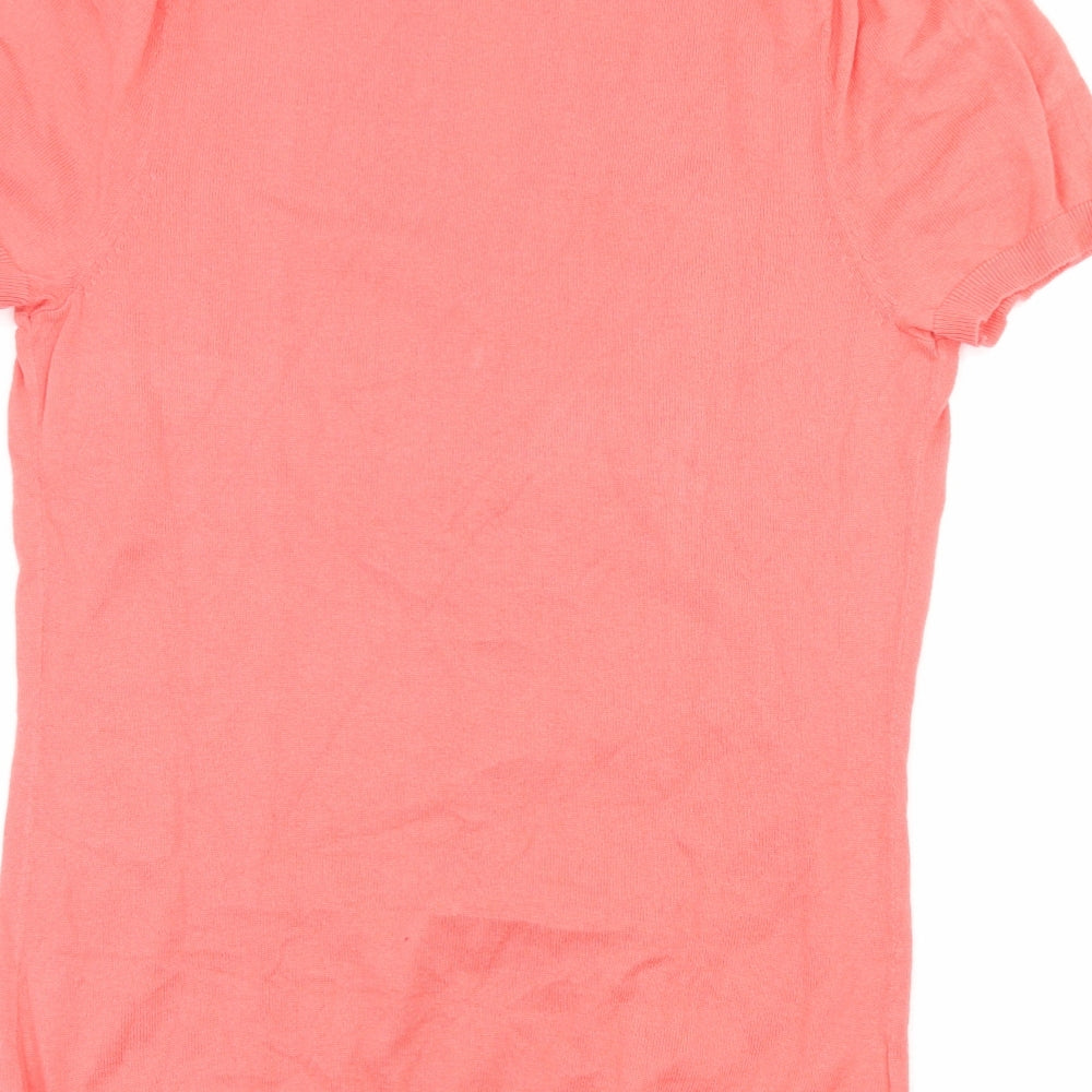 Womens UK Size 10 NEXT Orange Basic T-Shirt