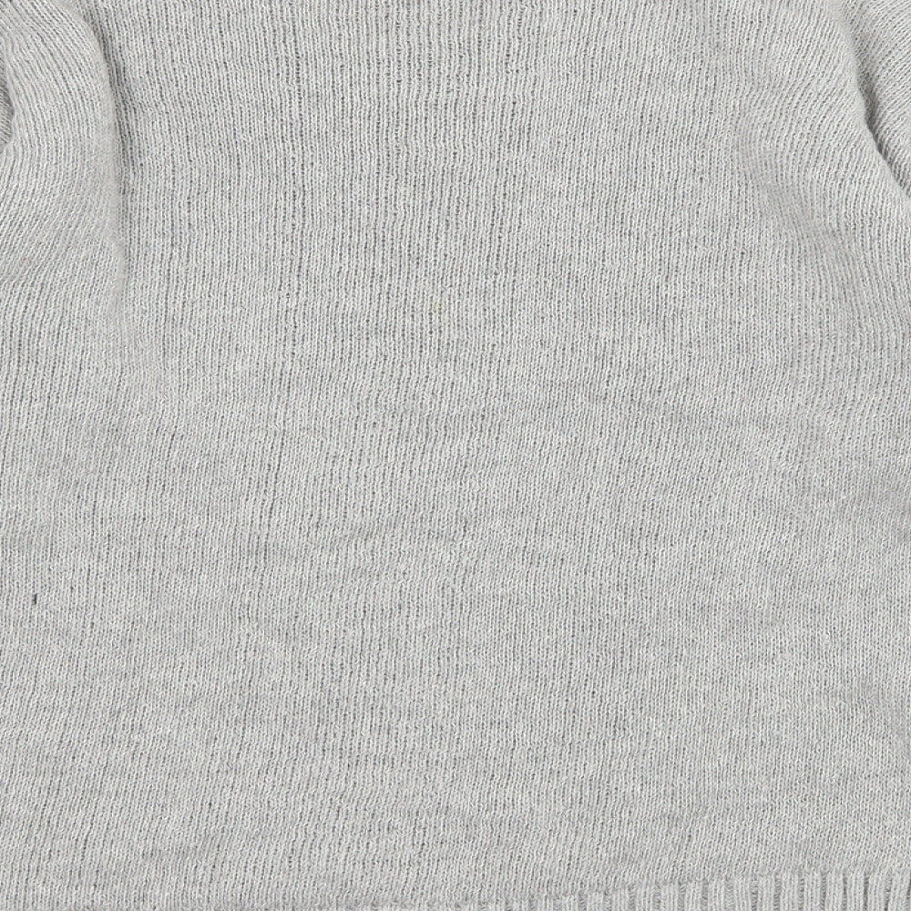 Q-10 collection Womens Grey Knit Pullover Jumper Size S - Rudolph Christmas