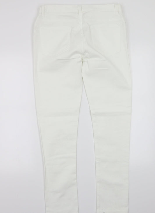 Denim & Co. Womens White Straight Jeans Size 32 L32 in