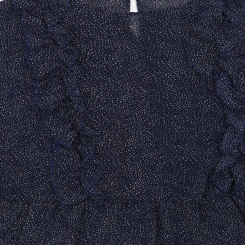 Womens UK Size 10 H&M Blue Basic Blouse