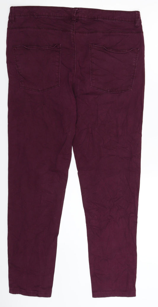 Kappahl Womens Purple Denim Skinny Jeans Size 34 in L27 in