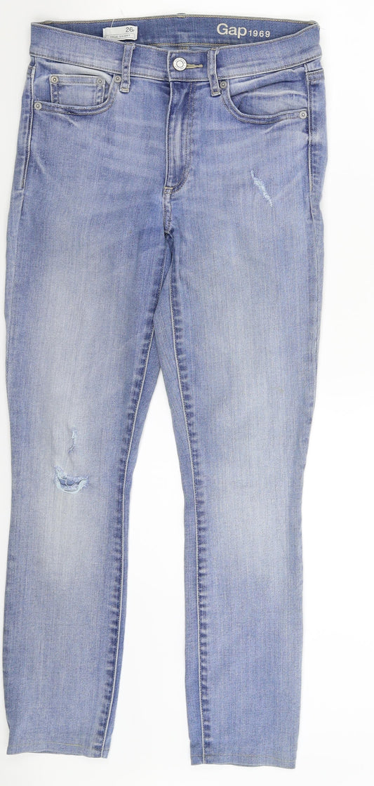 Womens UK Size 28 in Gap Extra-Slim Fit Skinny Blue Jeans