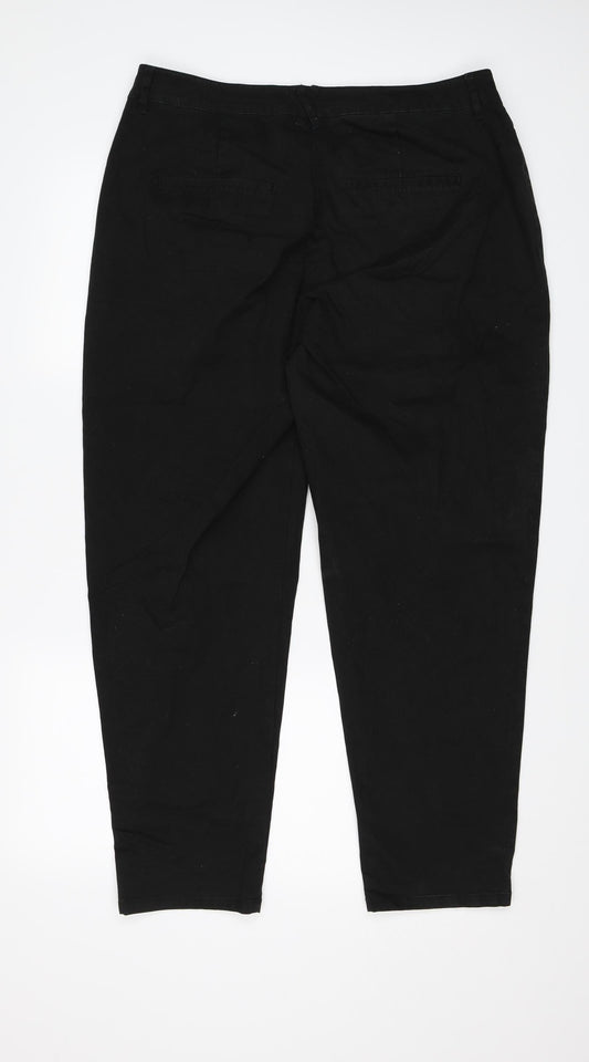 Womens UK Size 14 ASOS Regular Fit Black Trousers