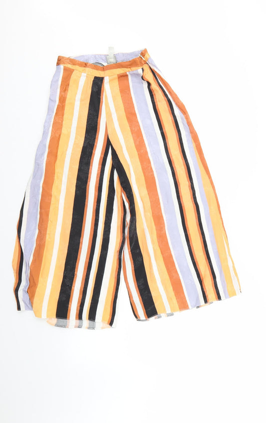 Womens UK Size 6 ASOS Regular Fit Cropped Multicoloured Trousers