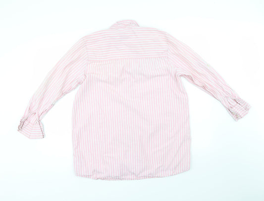 Womens UK Size 14 LOVE TO LOUNGE Pink Basic Button-Up