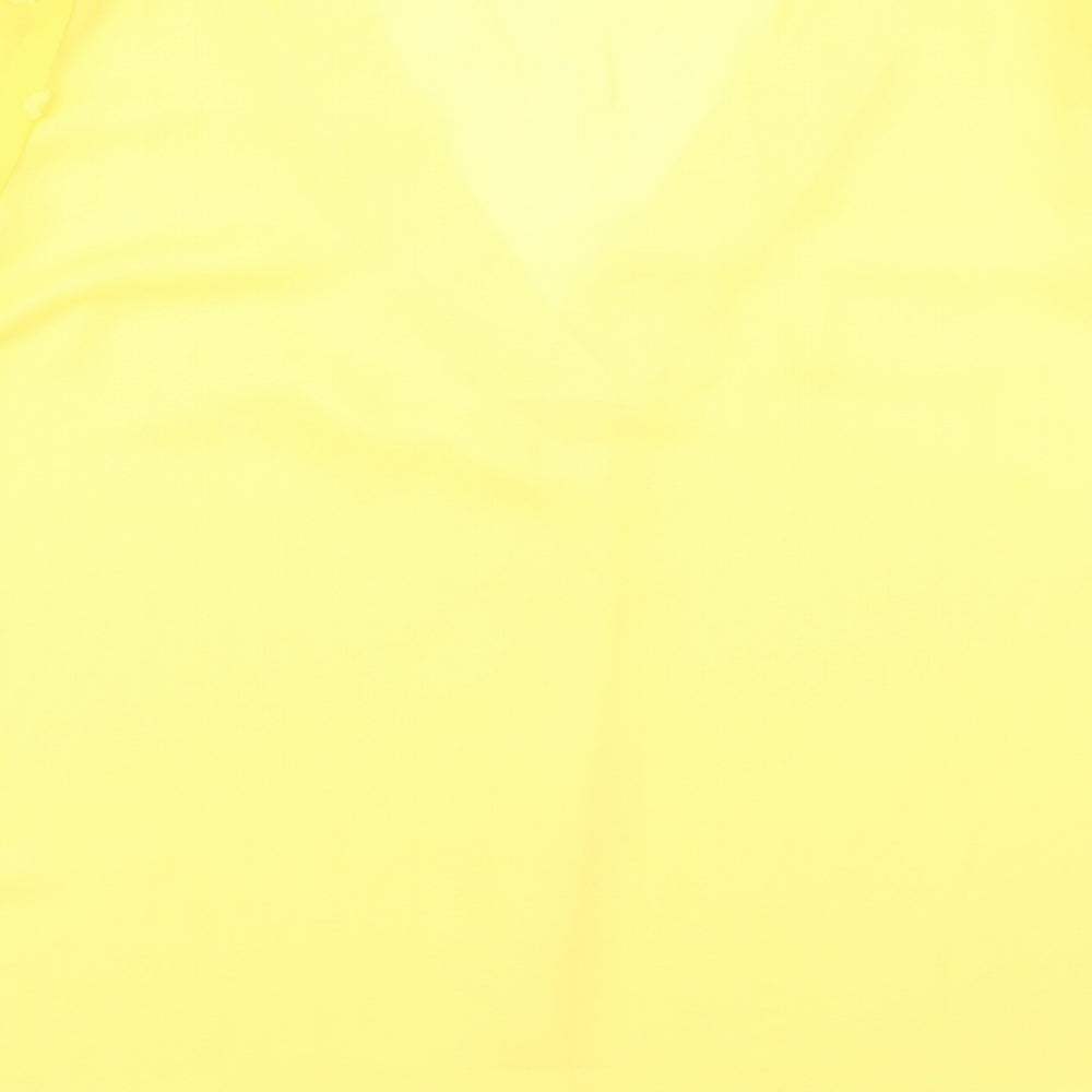 SheIn Womens Yellow Basic Blouse Size 14