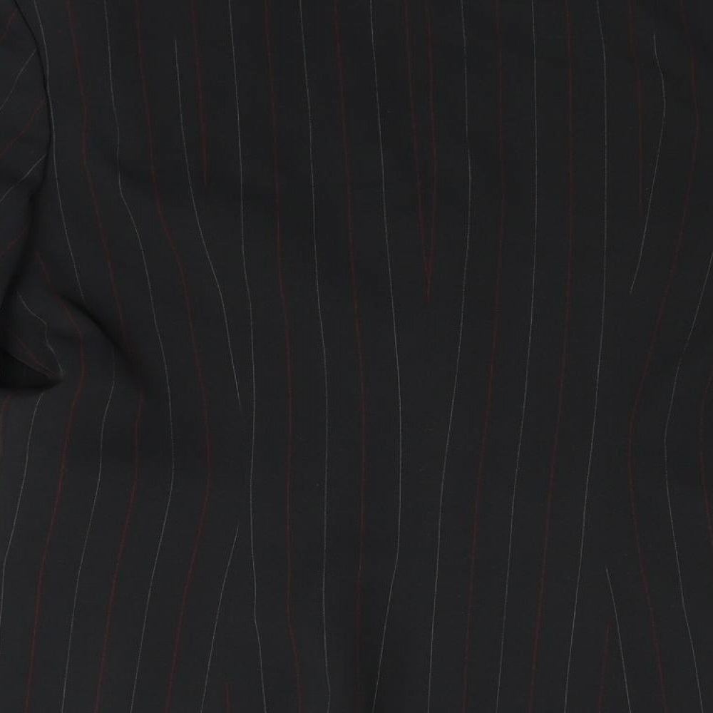 Liquid Womens Black Striped Jacket Suit Jacket Size 14
