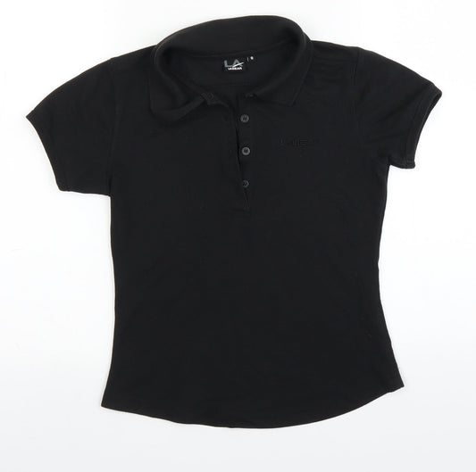 Womens UK Size 8 LA Gear Black Basic Polo