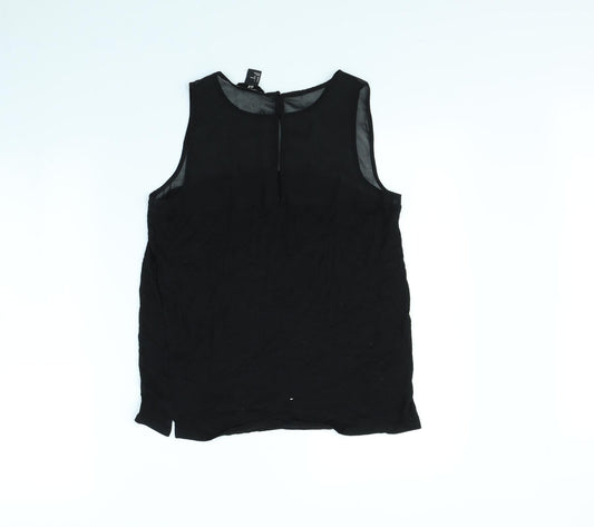 Womens UK Size S H&M Black Basic T-Shirt