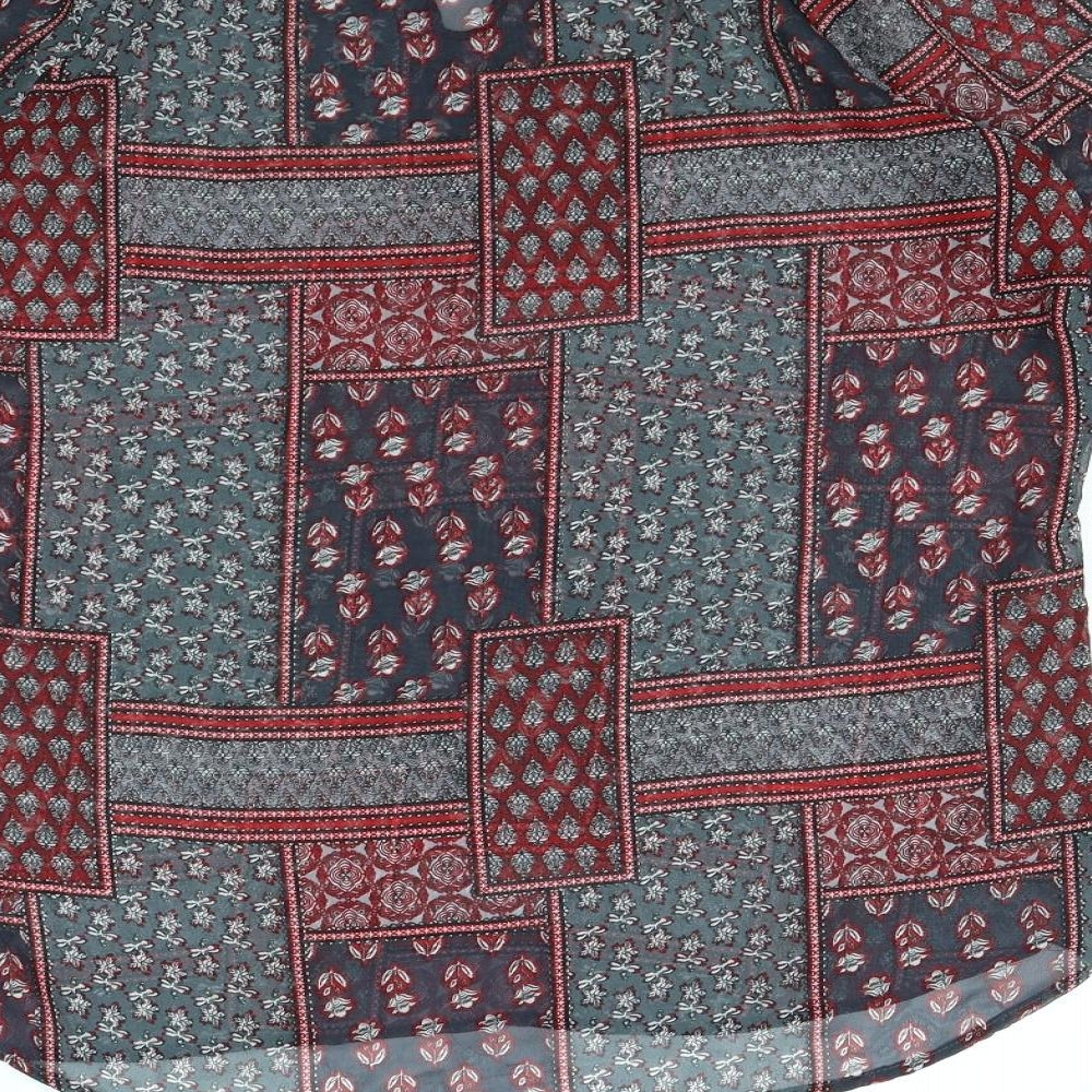 Womens UK Size M Brave Soul Green Basic Blouse