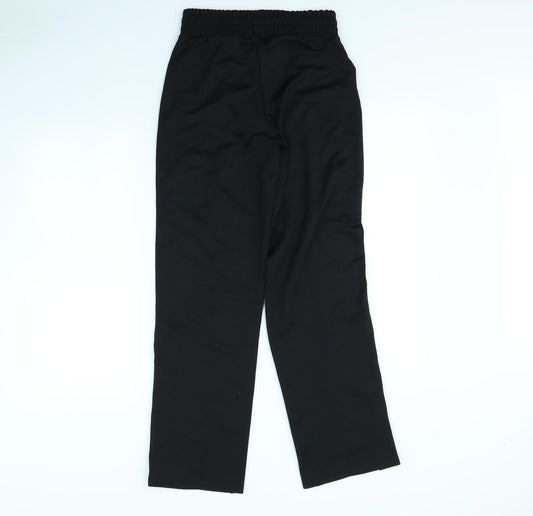 Primark Womens Black Trousers Size XS L28 in - popper leg close detail
