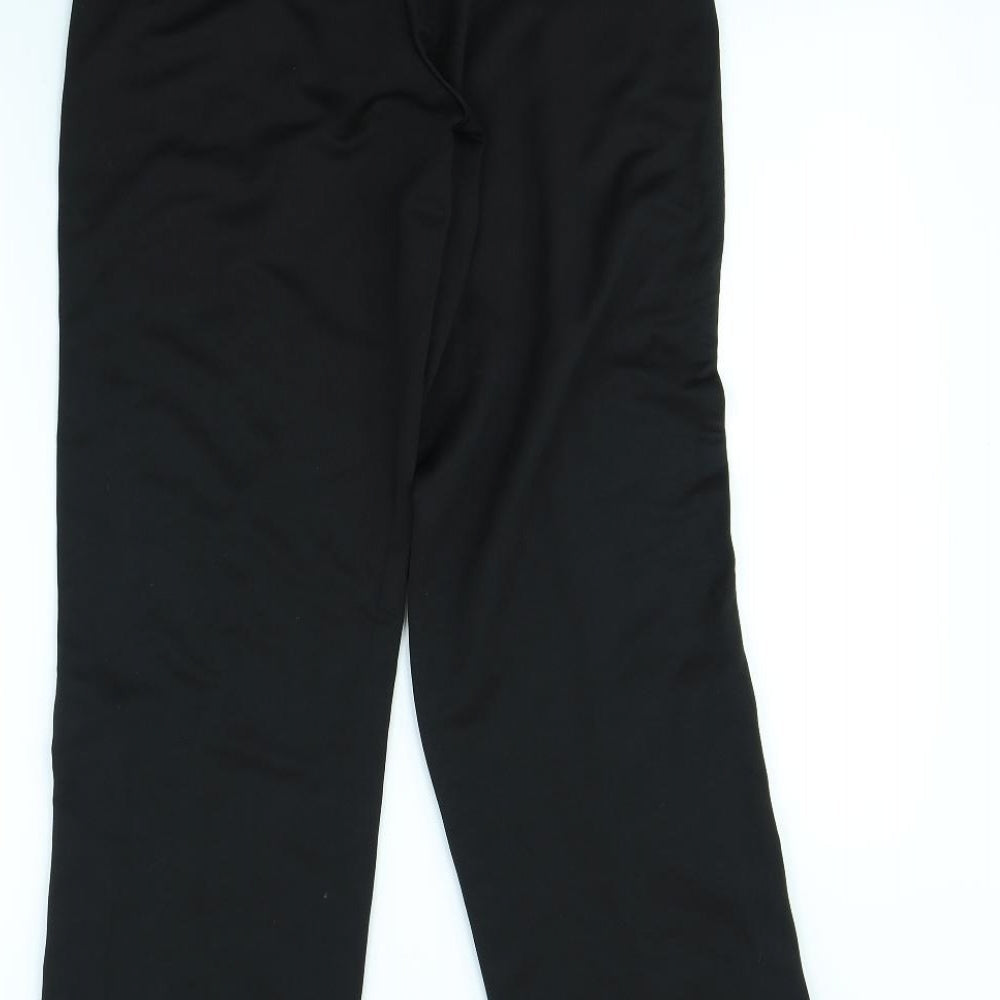 Primark Womens Black Trousers Size XS L28 in - popper leg close detail