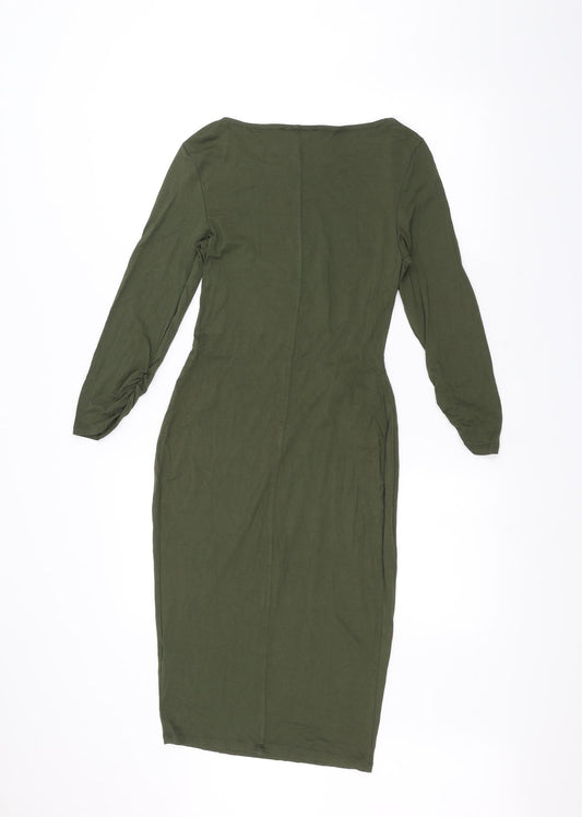 Miss Selfridge Womens Green Pencil Dress Size 8