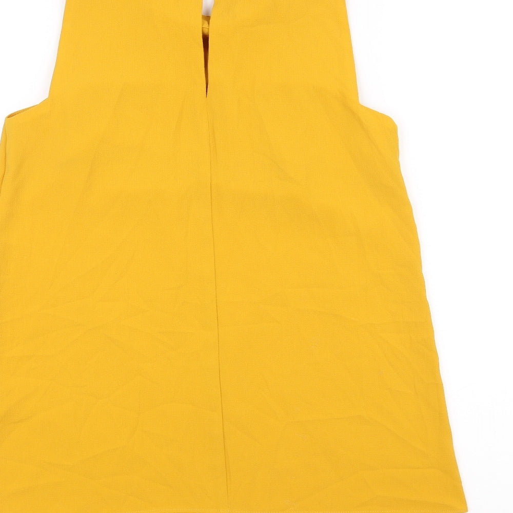 Womens UK Size 6 Dorothy Perkins Yellow Basic T-Shirt