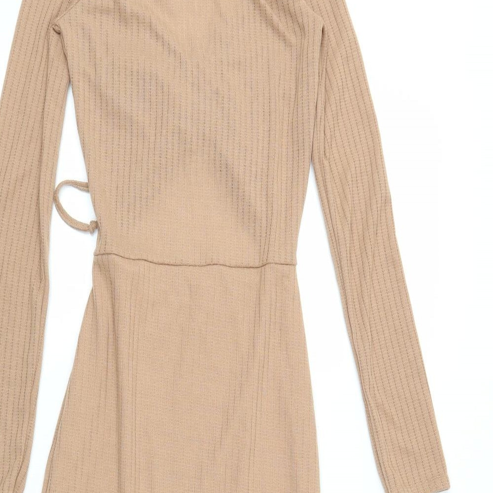 PRETTYLITTLETHING Womens Beige Mini Size 6