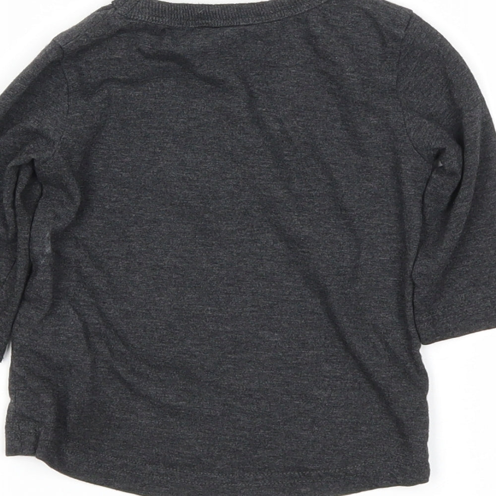 Next Boys Grey Basic T-Shirt Size 3-6 Months