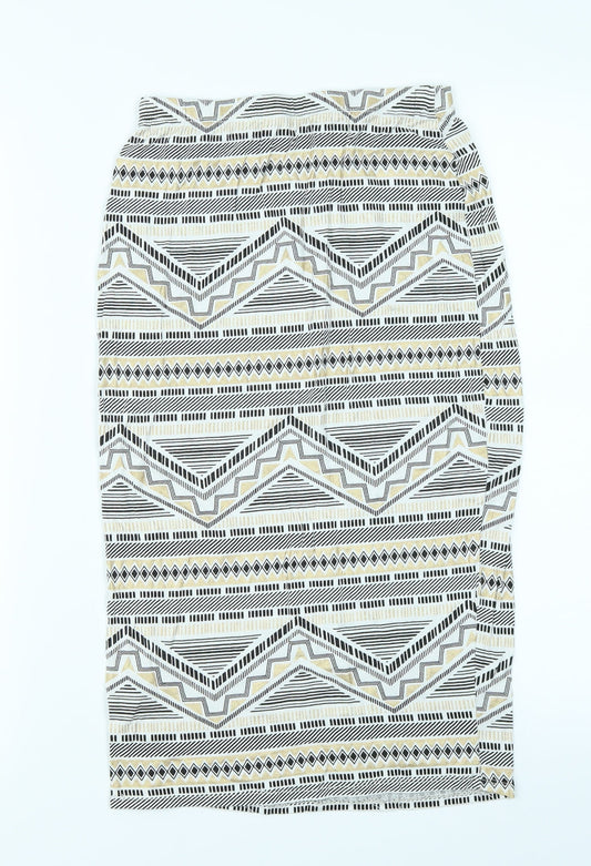 Atmosphere Womens Gold Geometric  Straight & Pencil Skirt Size 6