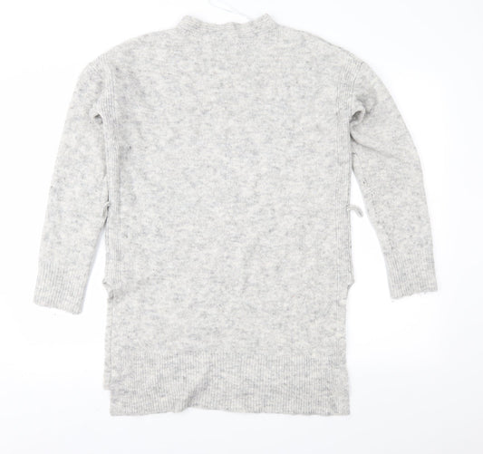 Papaya Womens Grey Knit Tunic Jumper Size M