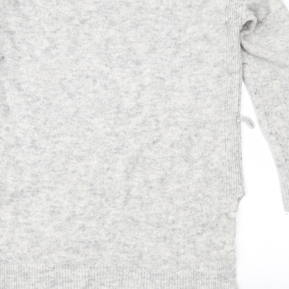 Papaya Womens Grey Knit Tunic Jumper Size M