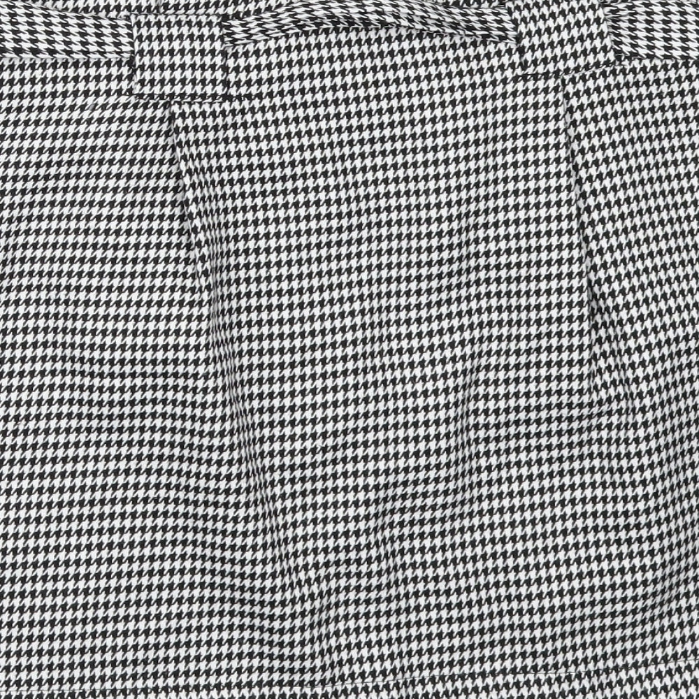 Primark Womens Black Check Mini Skirt Size 10