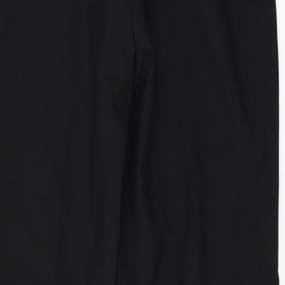 Womens UK Size 10 Papaya Regular Fit Black Trousers