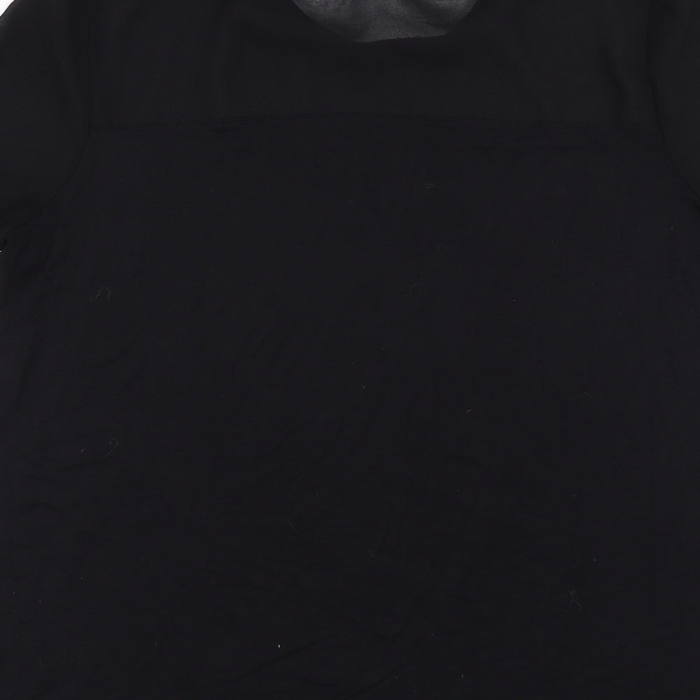 Womens UK Size 12 Warehouse Black Basic Blouse