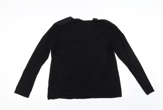 Paraphrase Womens Black Basic Blouse Size L