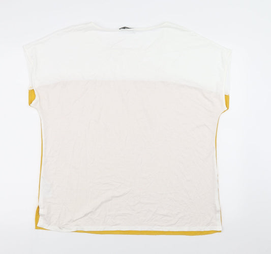 Nutmeg Womens Yellow   Basic Blouse Size 16