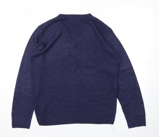 Mens UK Size M Easy Blue Pullover Sweatshirt